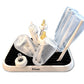Priver - Baby Bottle Drying Rack with Tray - Space-Saving Drying Rack for Baby Bottles Cups Pump Parts - High Capacity Bottle Dryer - Travel Essentials - Newborn Essentials Must-Haves White