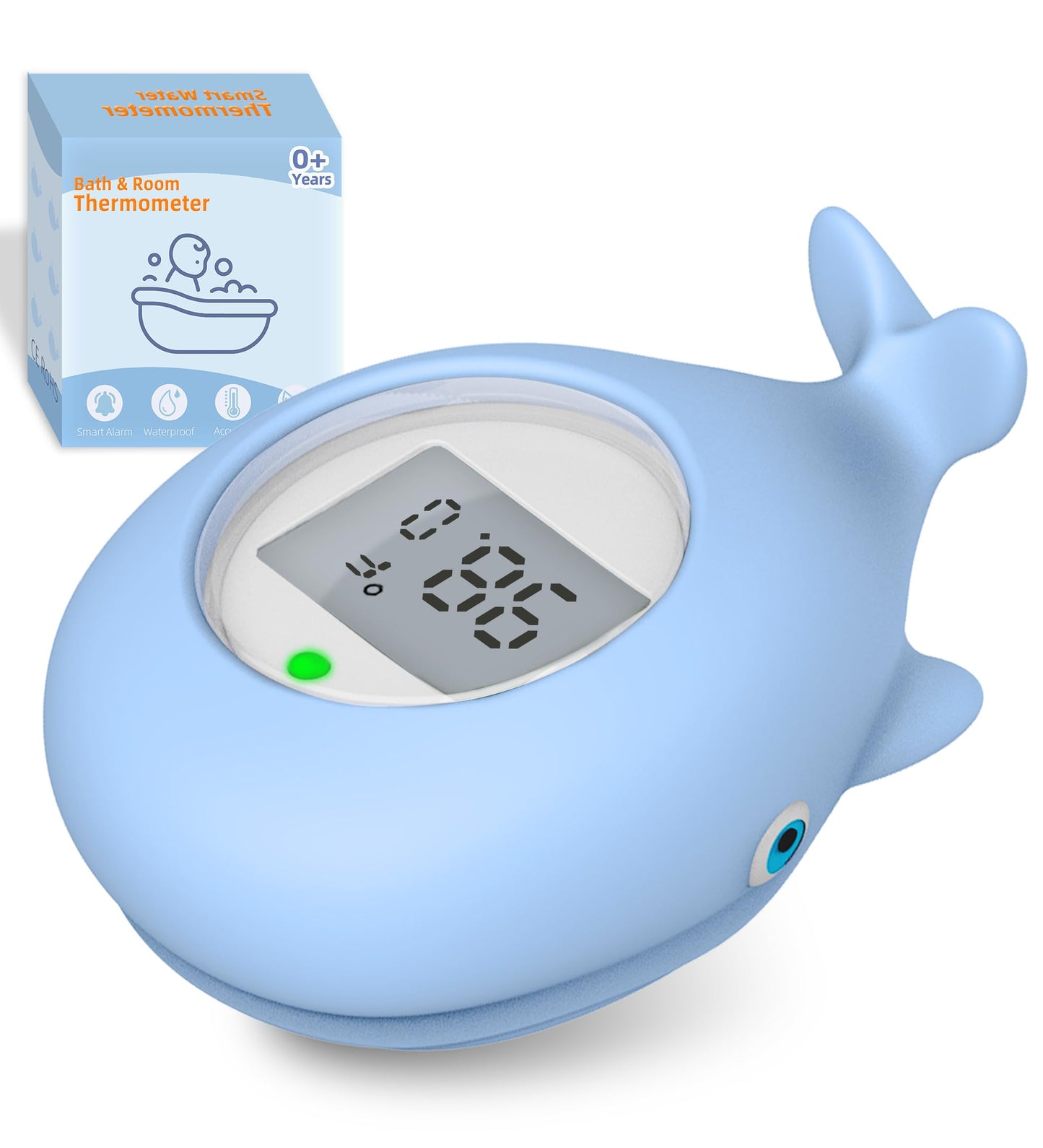 Baby Bath Tub Thermometer for Infant Bathtub Water Temperature Room Thermometer Safety Floating Bathing Toy Newborn Essentials Gifts for Moms Infant - New Upgraded Waterproof